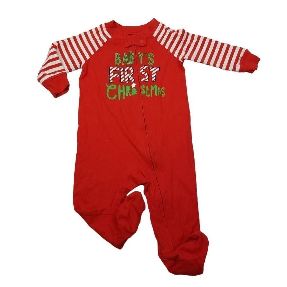 Baby's 1st Christmas footed onsie 6 mont